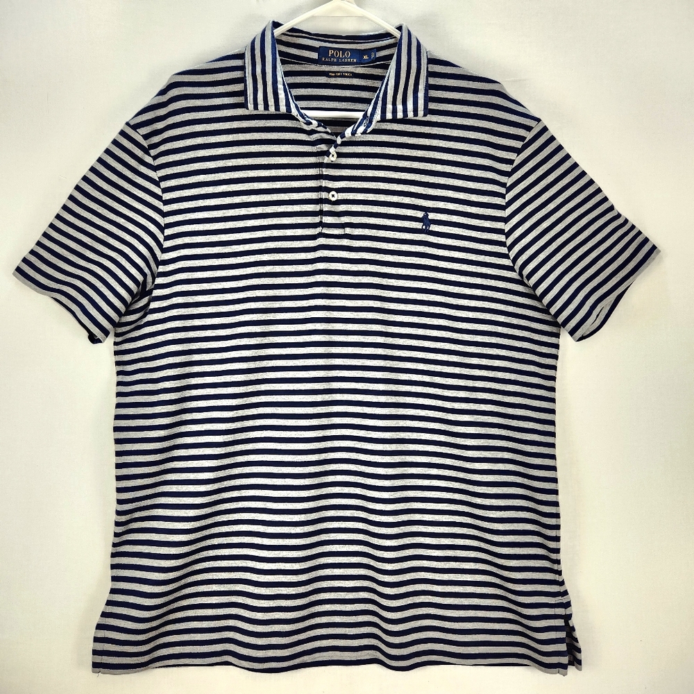 Polo by Ralph Lauren Men's Navy Striped Shirt Size XL